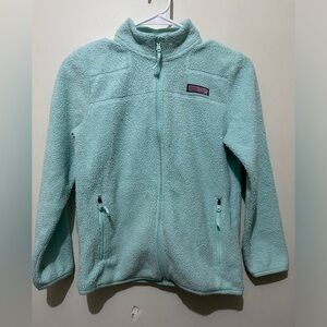 Vineyard Vines Girls Zip Fuzzy Sweater